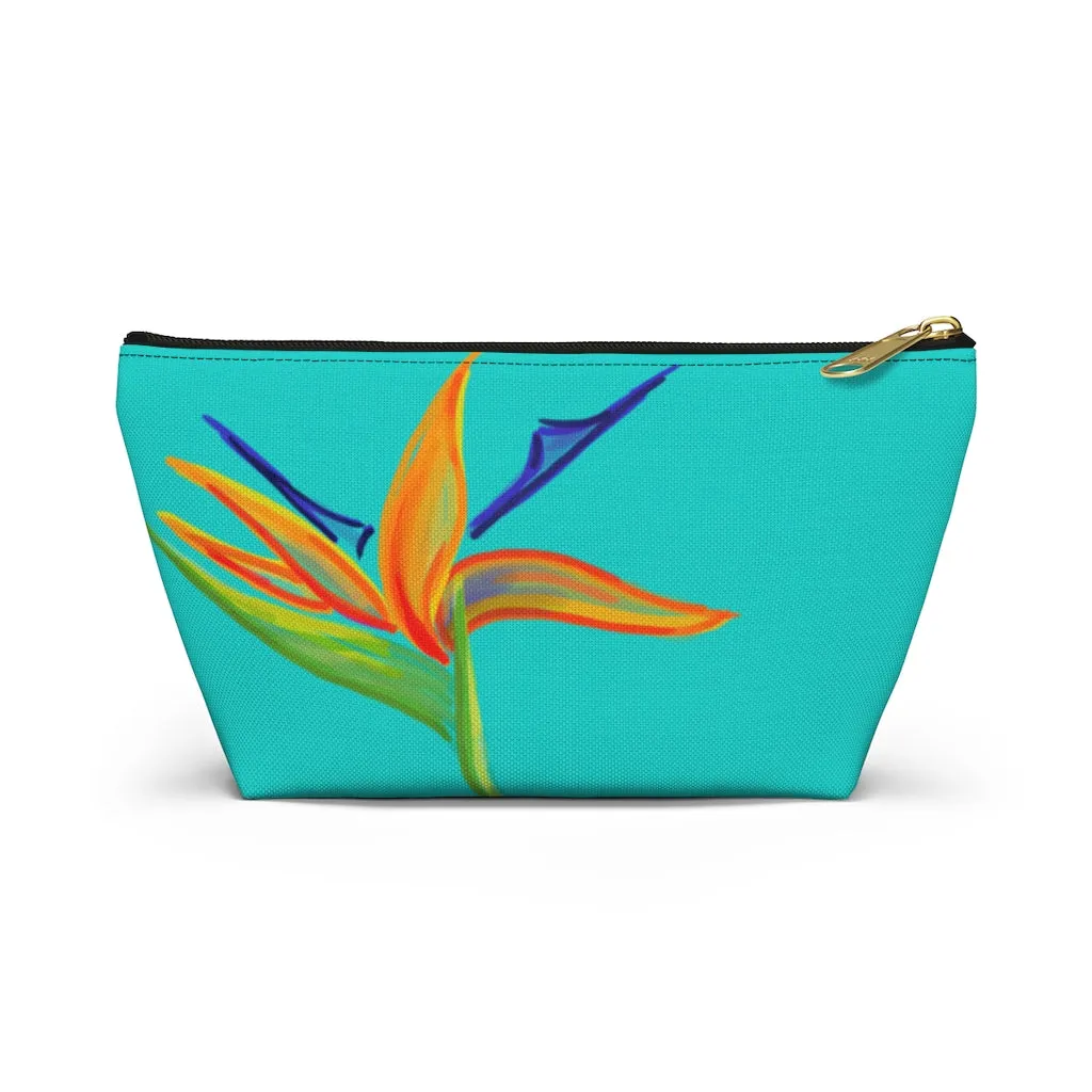 T-Bottom Accessory Bag:  Bird of Paradise -  Surf