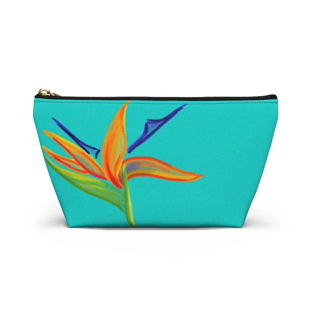 T-Bottom Accessory Bag:  Bird of Paradise -  Surf