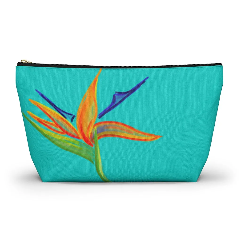 T-Bottom Accessory Bag:  Bird of Paradise -  Surf