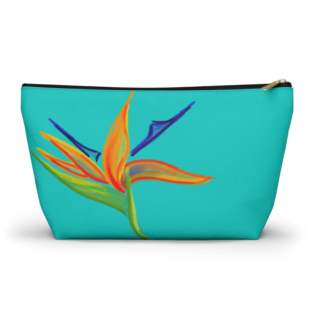 T-Bottom Accessory Bag:  Bird of Paradise -  Surf