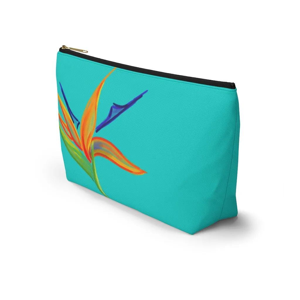 T-Bottom Accessory Bag:  Bird of Paradise -  Surf