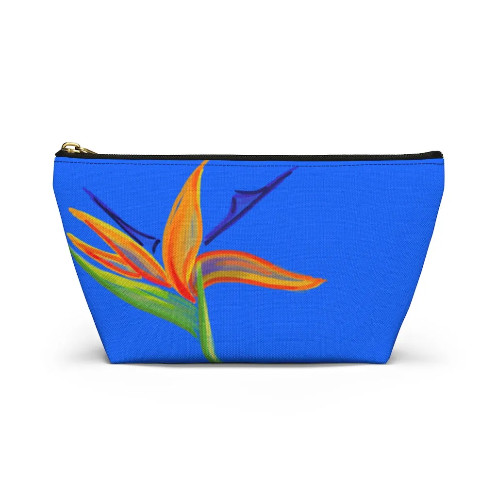 T-Bottom Accessory Pouch: Electric Bird of Paradise - Sky