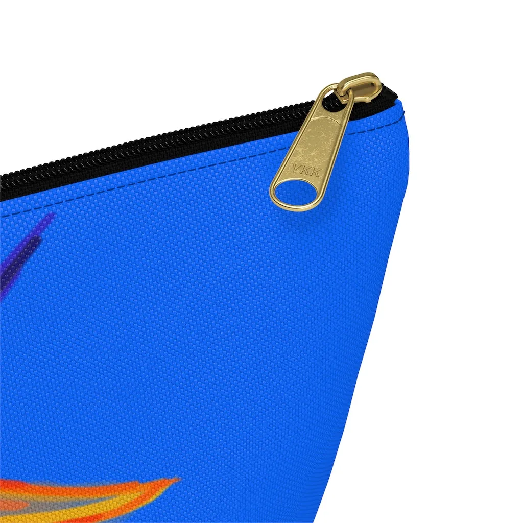 T-Bottom Accessory Pouch: Electric Bird of Paradise - Sky