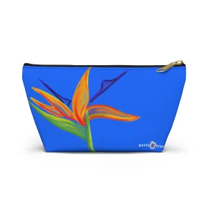T-Bottom Accessory Pouch: Electric Bird of Paradise - Sky