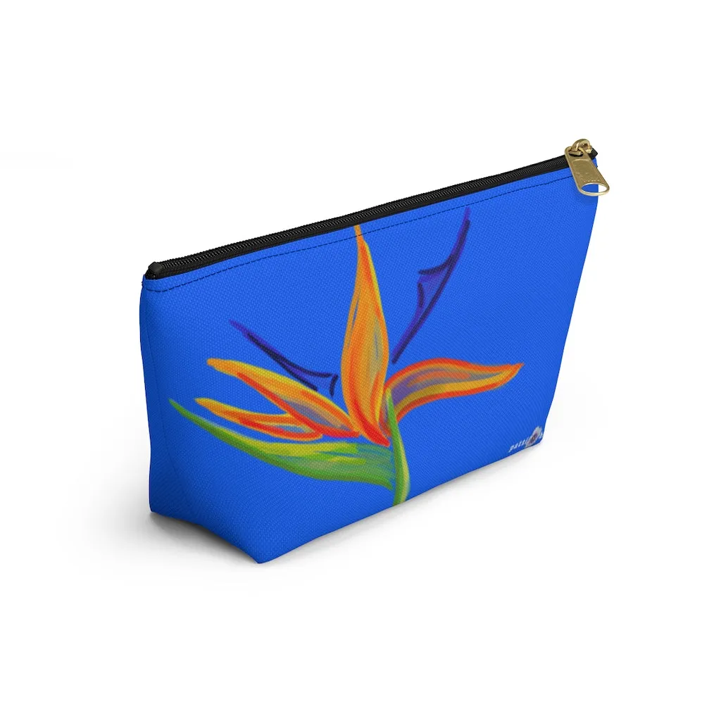 T-Bottom Accessory Pouch: Electric Bird of Paradise - Sky