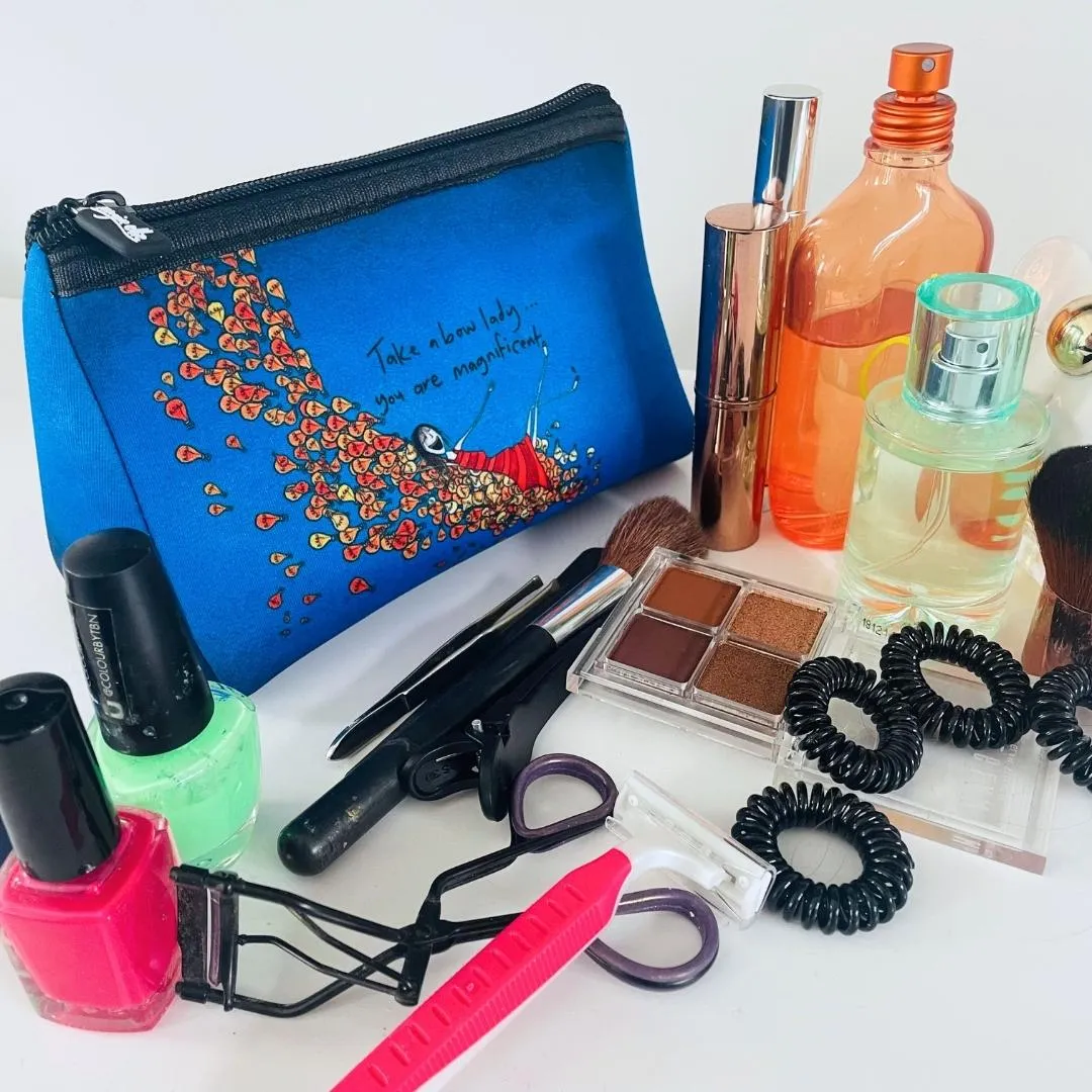 'Take a bow lady, you are magnificent' Cosmetic Bags (2 sizes)