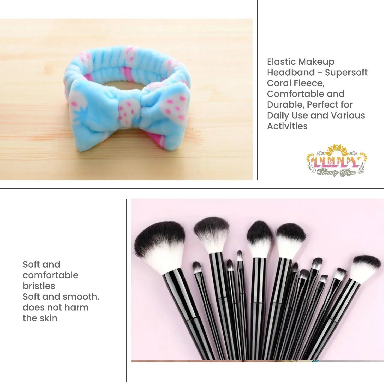 Teffy Beauty Glam - Glam Cosmetic Bag - Makeup & Toiletry Essentials for Women & Men - Blue