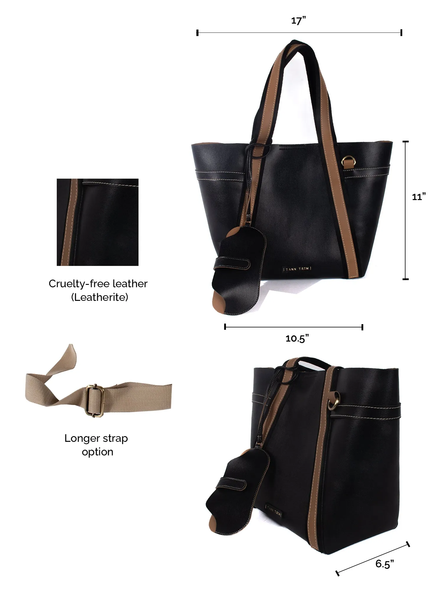 The Trooper Tote: black