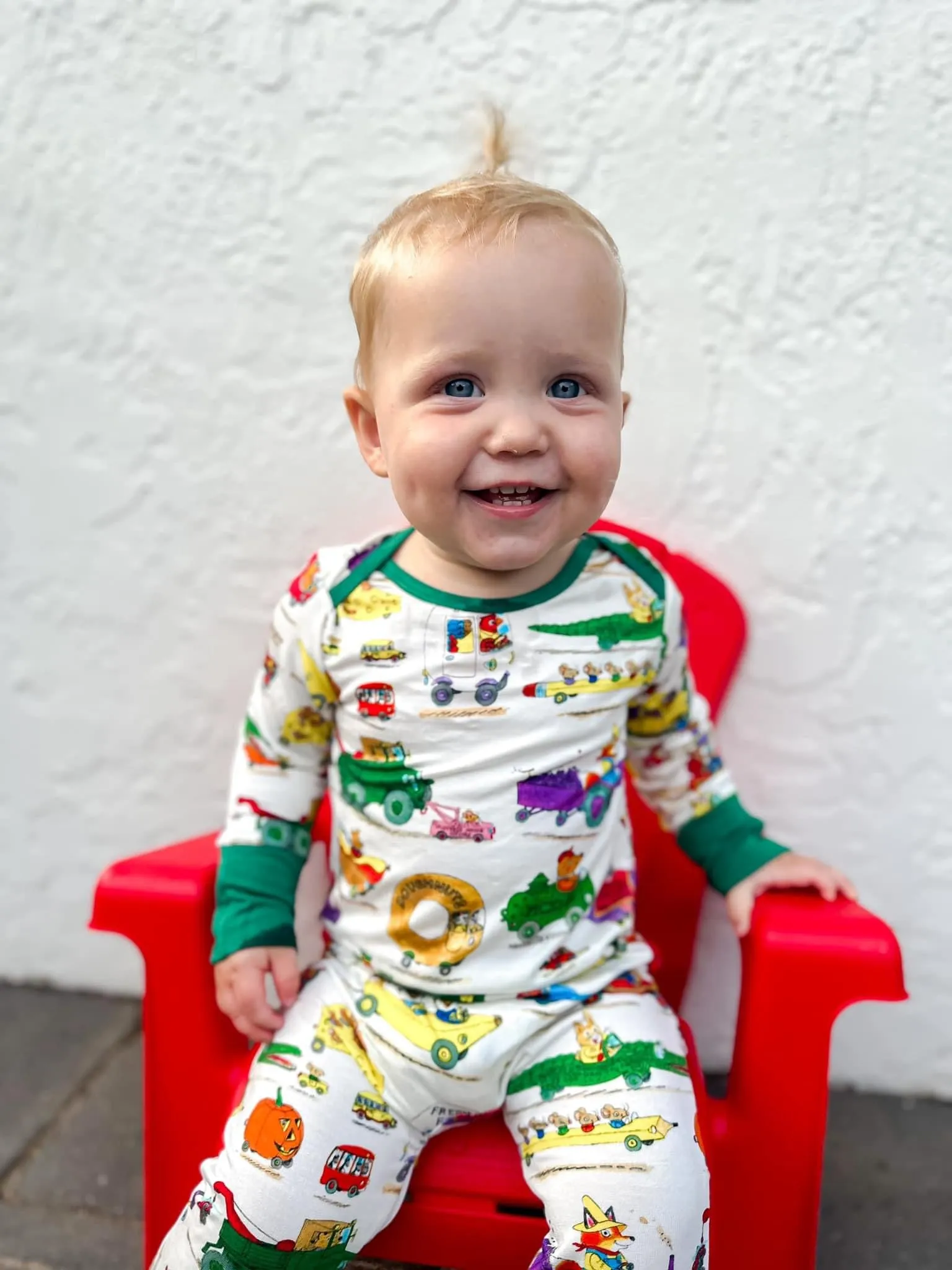 Thing that Go Crescent Romper | Little Bird X Richard Scarry