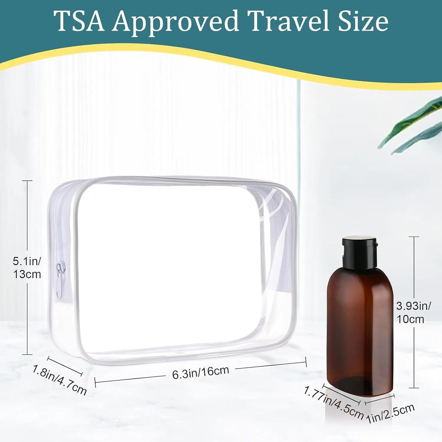 Travel Bottles for Toiletries 4Pcs 3.4Oz Travel Shampoo and Conditioner Bottles TSA Approved Travel Size Containers Leak Proof Small Plastic Squeeze Bottles with Flip Cap