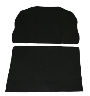 TRUNK CARPET KIT, BLACK, SUPER BEETLE 71-72 SEDAN & CONV