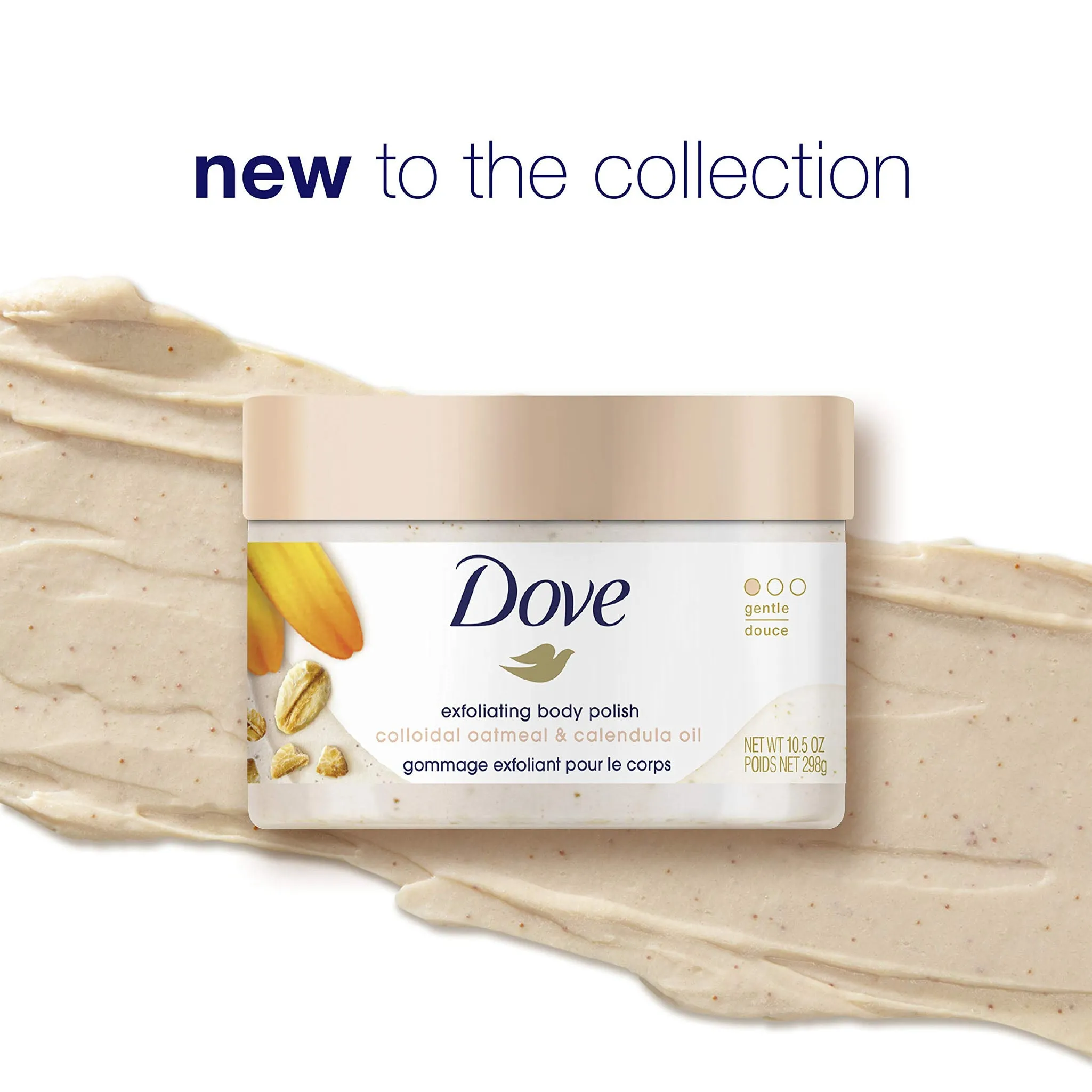 Tẩy Tế Bào Chết Body Dove Bột Yến Mạch & Dầu Calendula 298g