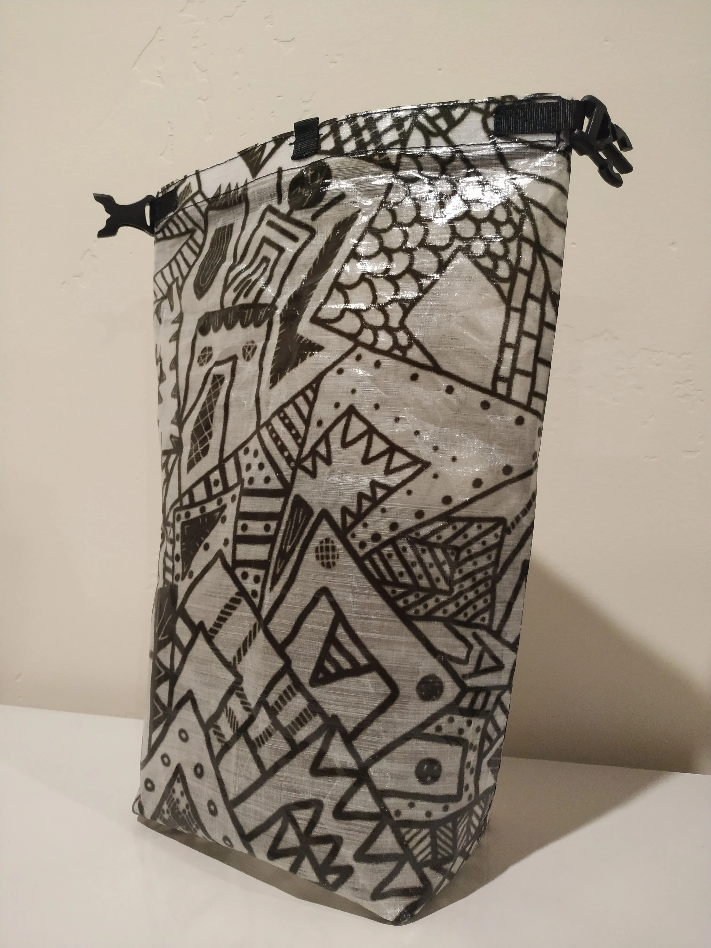 Ultralight Small Dry Bag - B&W Coloring Book Dyneema