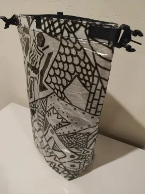 Ultralight Small Dry Bag - B&W Coloring Book Dyneema