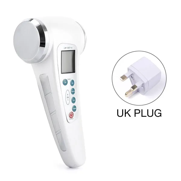 Ultrasonic Face Massager LED Light Facial Skin Care Tools