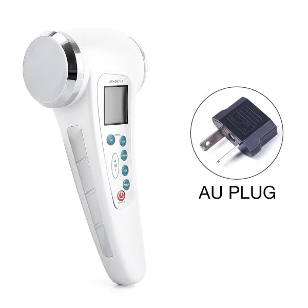 Ultrasonic Face Massager LED Light Facial Skin Care Tools