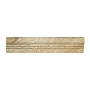 Valencia Travertine OG-2 Double-Step Chair Rail Molding Trim, Honed (LOT of 50 PCS.)