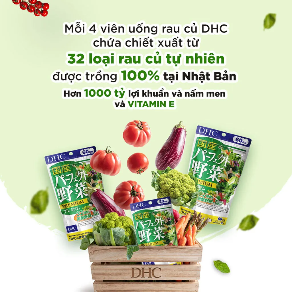 Viên Uống Bổ Sung 32 Loại Rau Củ DHC Premium
