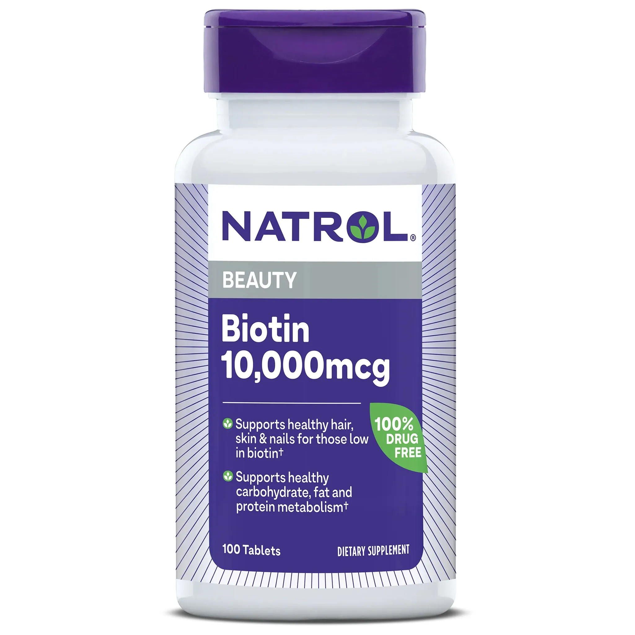 Viên Uống Mọc Tóc Natrol Biotin Beauty 10.000mcg 100 viên