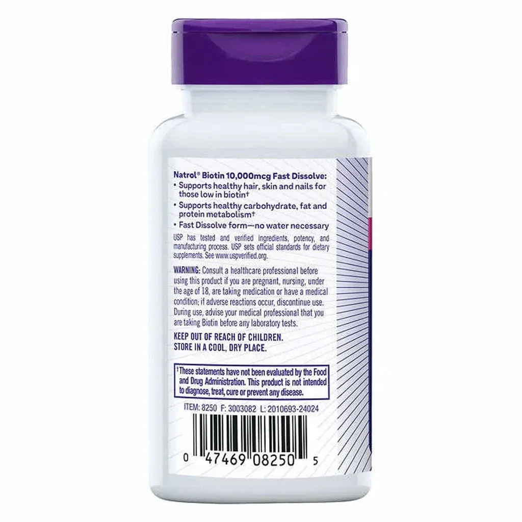 Viên Uống Mọc Tóc Natrol Biotin Beauty 10.000mcg 100 viên