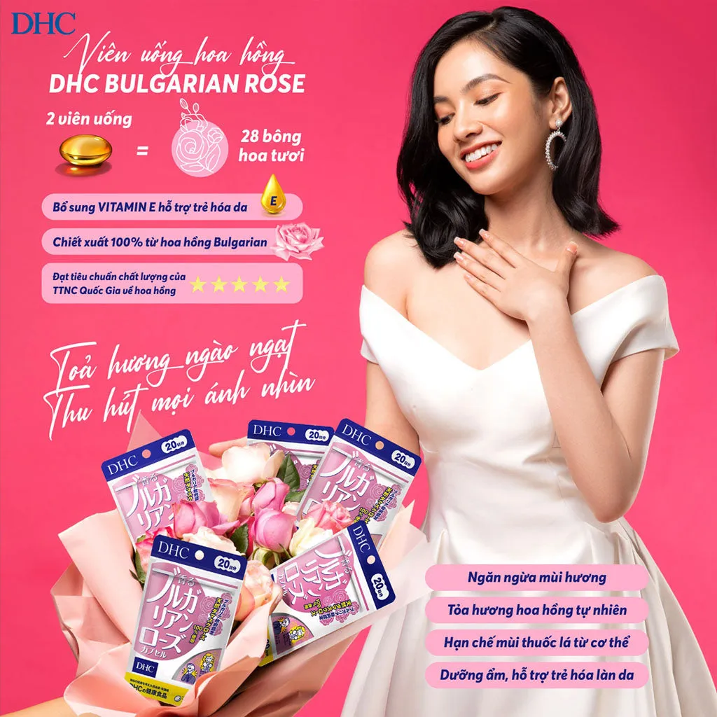 Viên Uống Thơm Cơ Thể DHC Nhật Bản từ Tinh Dầu Hoa Hồng 40 viên