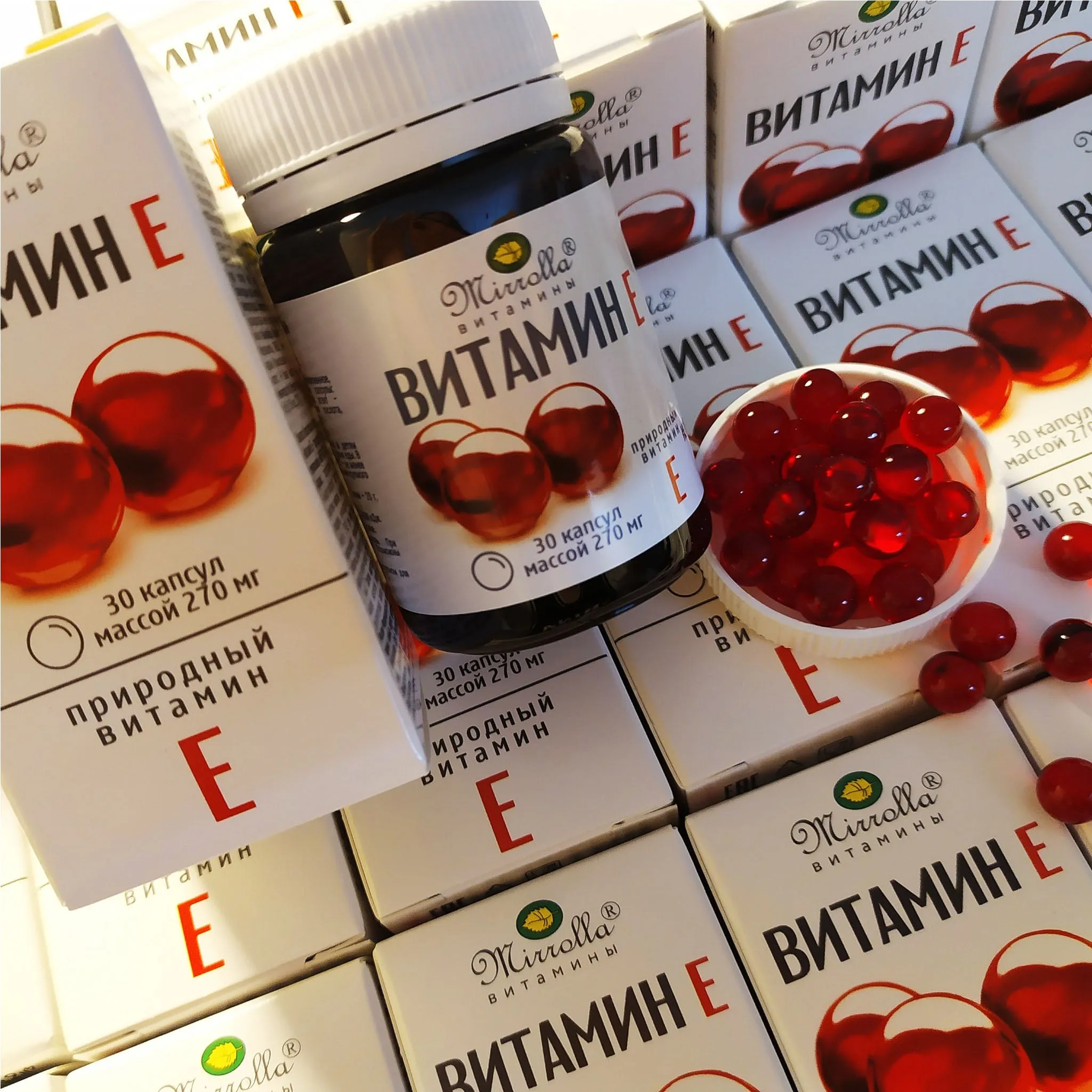 Viên Uống Vitamin E Đỏ của Nga Mirrolla 270mg