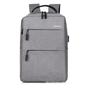 Vintage Backpack With USB Charging Ports- Ash