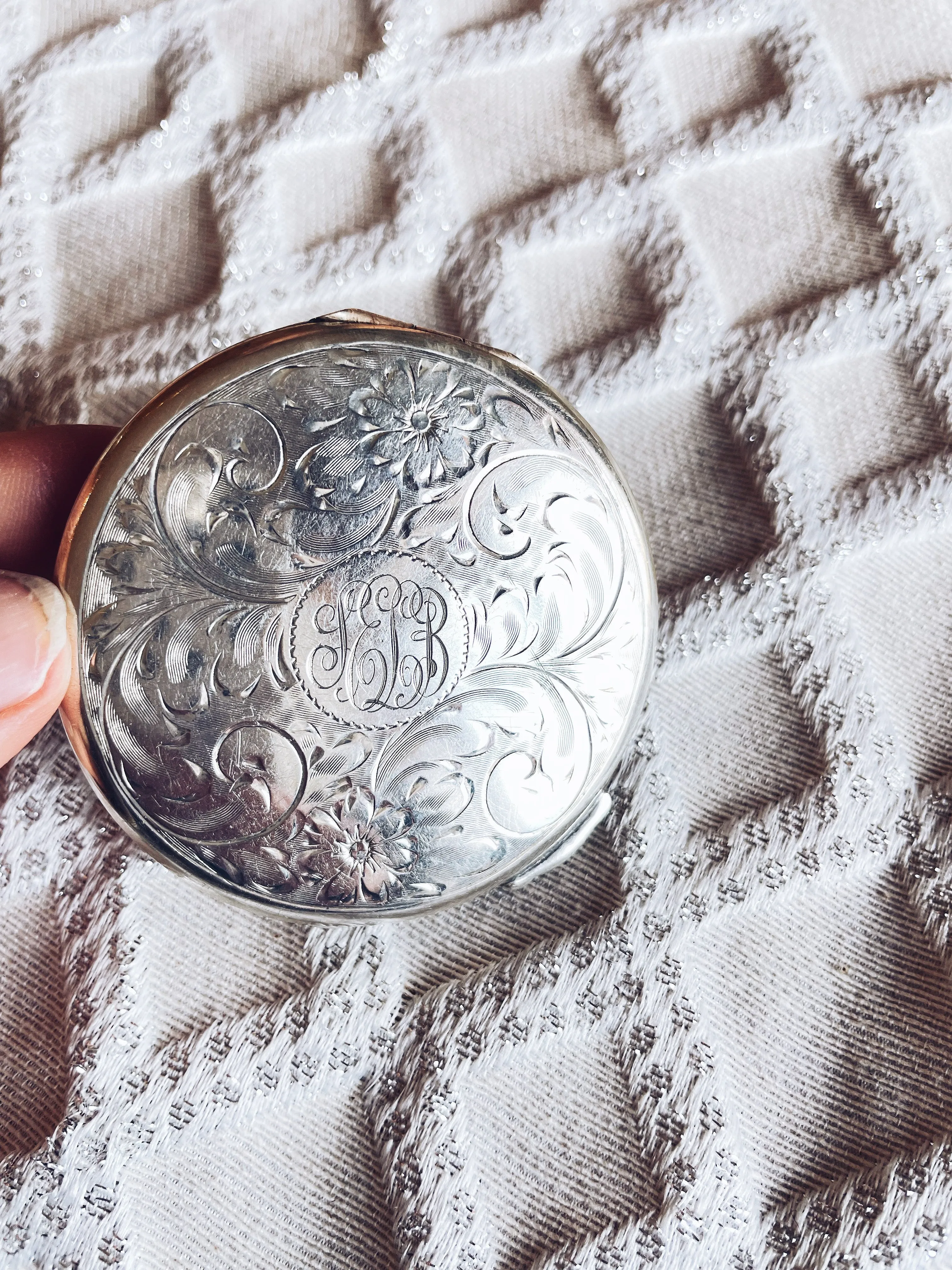 Vintage Birks Sterling Silver Makeup Compact
