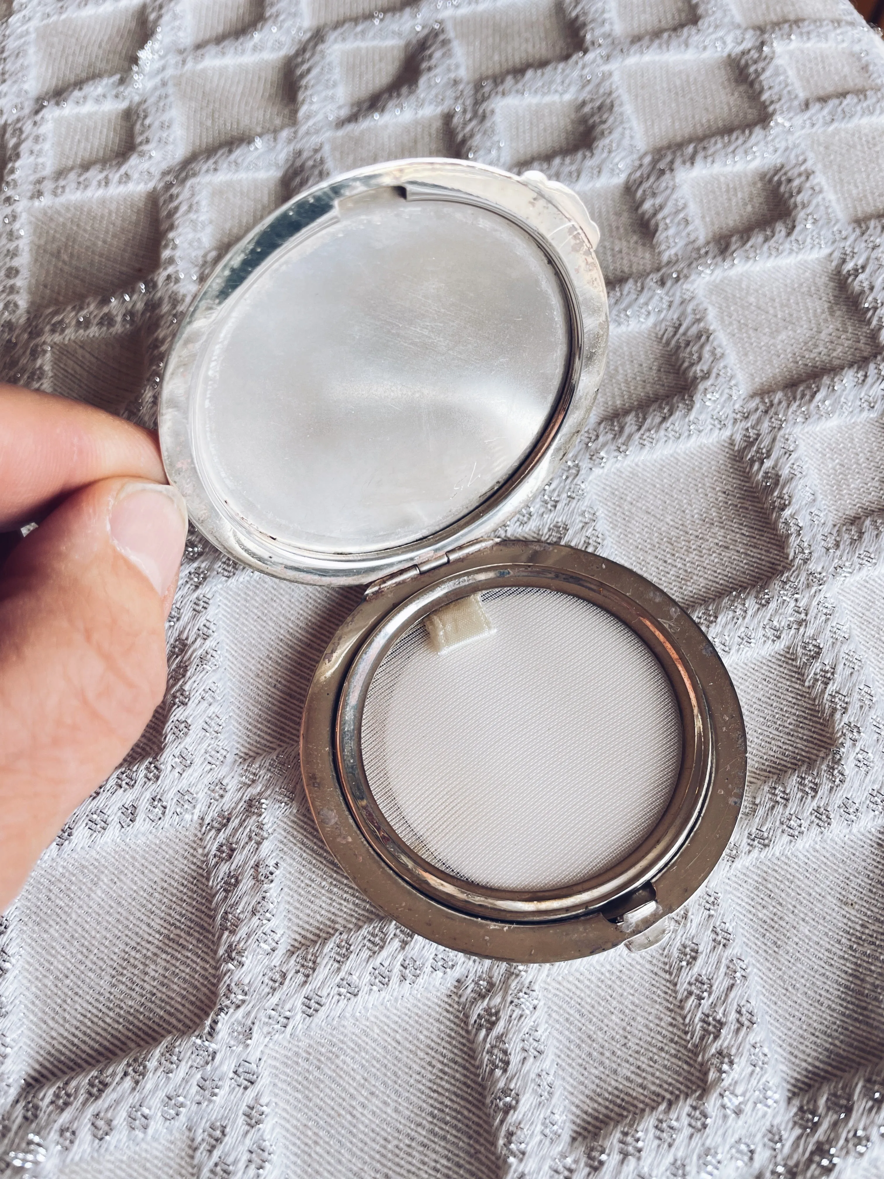 Vintage Birks Sterling Silver Makeup Compact