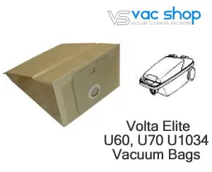 Volta Modern Day U60 U70 U1034 Electrolux Elite Eureka Vacuum Cleaner Bags NO LONGER AVAILABLE