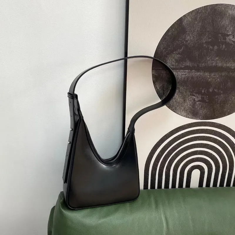 Wanda Asymmetrical Faux Leather Denim Handbag