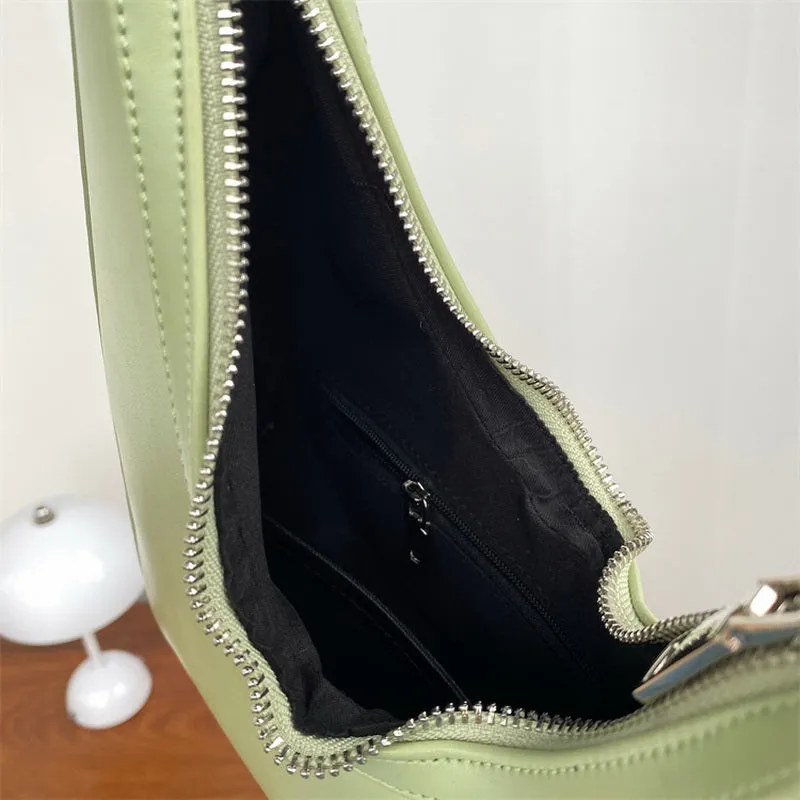 Wanda Asymmetrical Faux Leather Denim Handbag