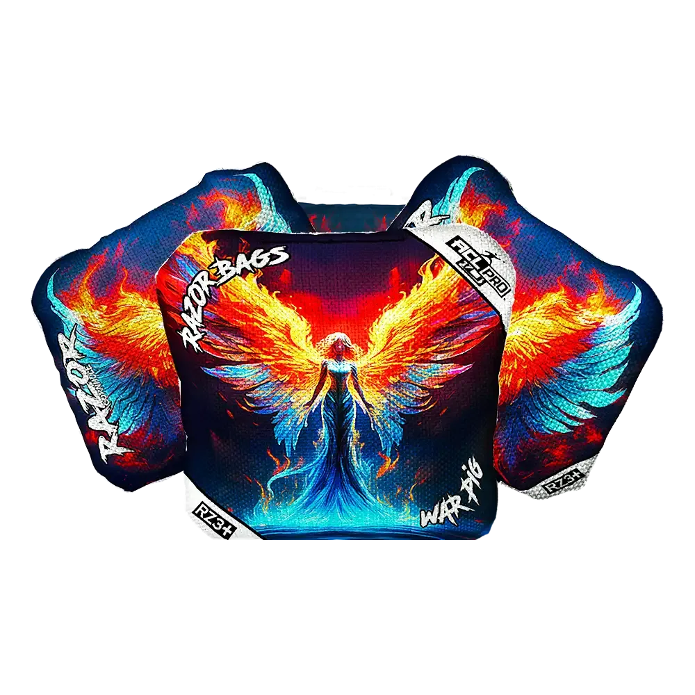 War Pig | Flame Angel | ACL PRO Razor Cornhole Bags