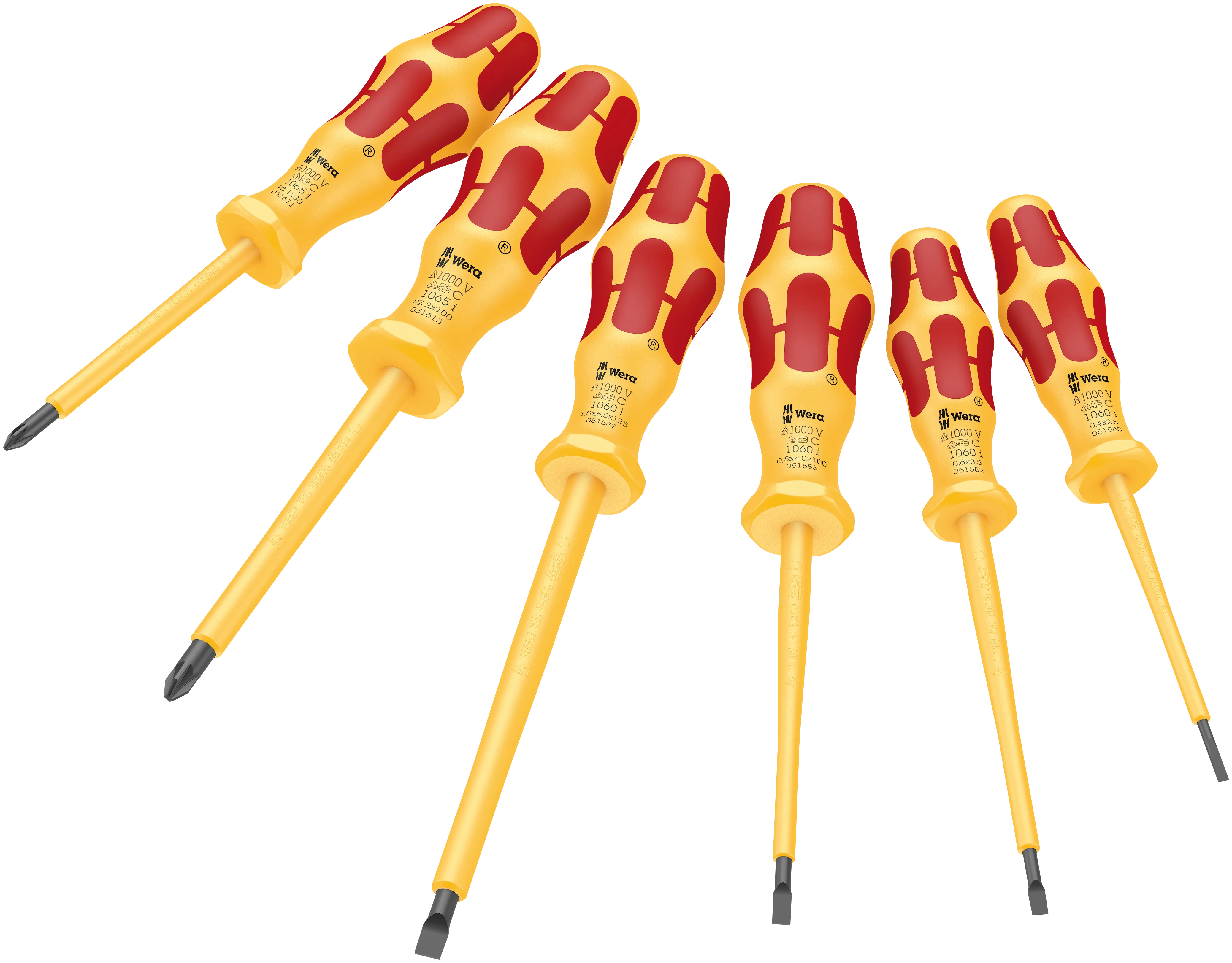 Wera 1060 i/1065 i/6 Kraftform VDE screwdriver set, 6 pieces