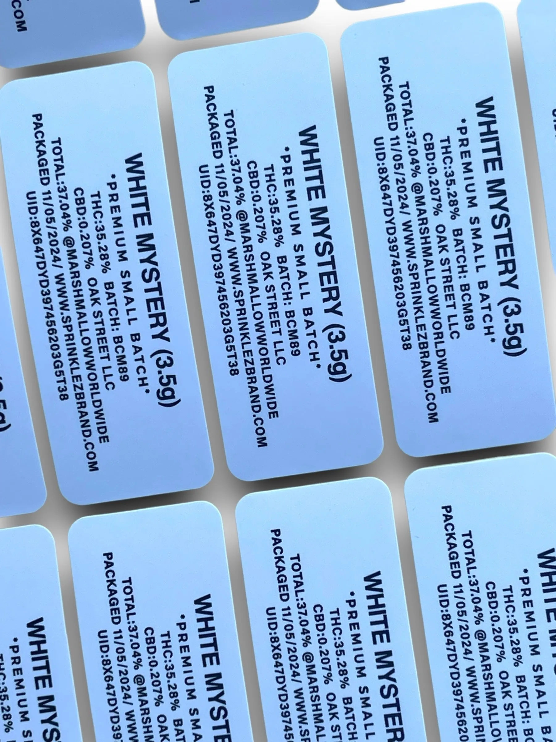 White Mystery Marshmallow (Soft Sticker) Mylar Bag 3.5 Grams
