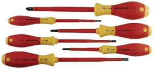 Wiha?? Tools Insulated Tool Sets, Phillips; Slotted, Metric, 6 per set, 32092