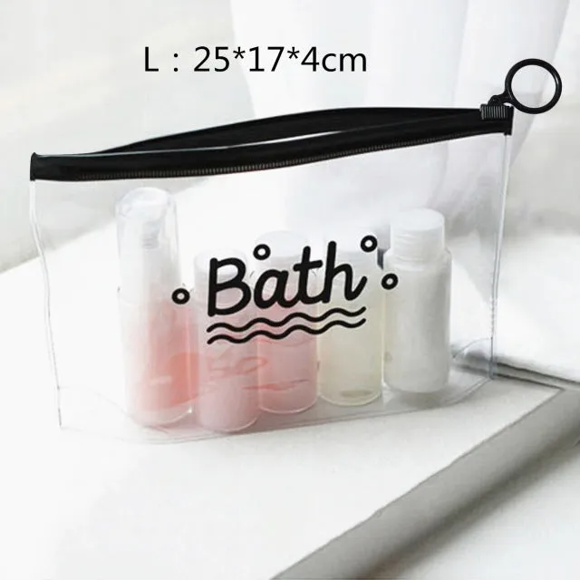 Women Clear Swimming Bags PVC Storage Bags Sports Travel Organizer Case Waterproof Bath Wash Bag