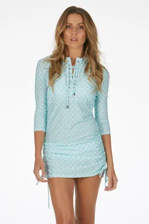 Women's Convertible Rashie In Vintage Aqua