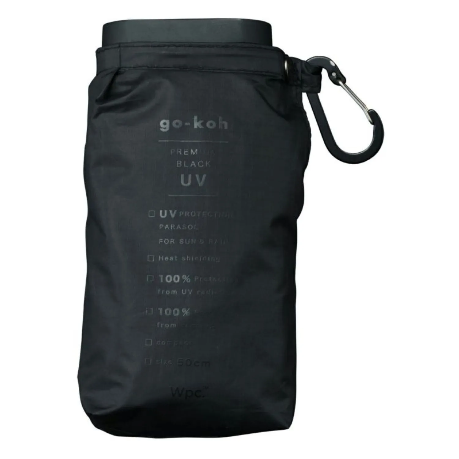 WPC Go-Koh Premium Black Compact UV Protection UPF 50  Umbrella 50cm