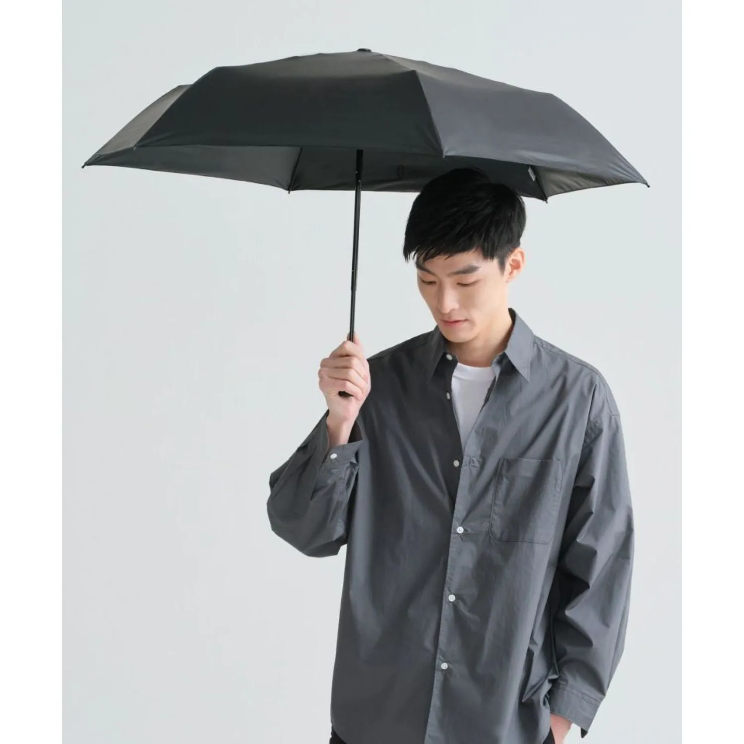 WPC Go-Koh Premium Black Wind Resistant UV Protection UPF 50  Umbrella 55cm