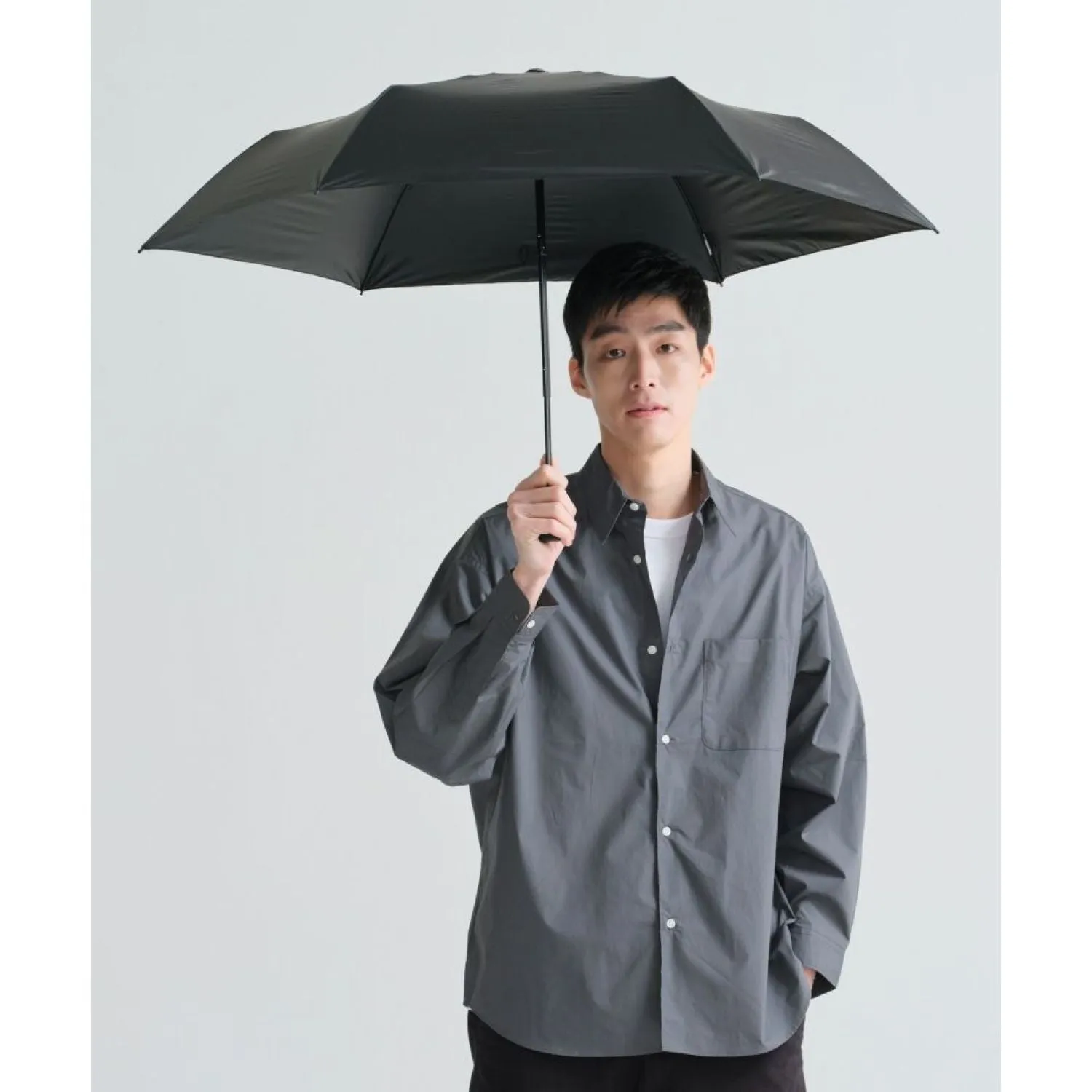WPC Go-Koh Premium Black Wind Resistant UV Protection UPF 50  Umbrella 55cm