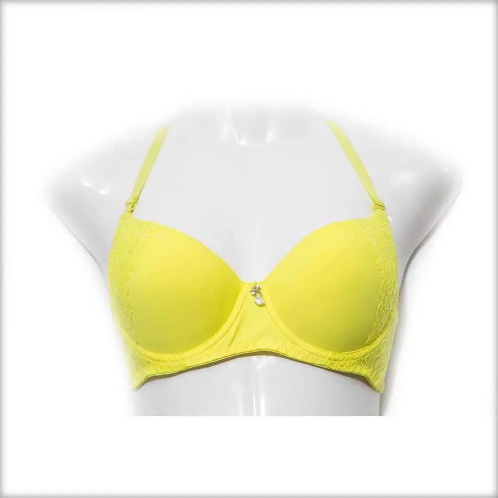 Yellow Double Padded Underwired Bra